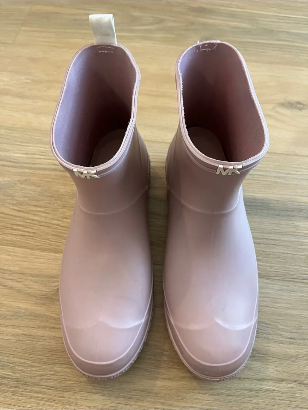 Michael Kors Mac Light Pink Matte Short Rain Boots